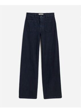 Madewell Plus Emmet Wide-Leg High-Rise Navy Blue Pants 14W Brand New NU180